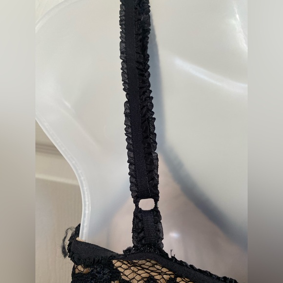 Ann Ferriday Vintage Dress Black Lace Slip Dress Sleeveless Straps size OS - Picture 11 of 16